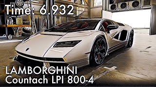 CSR2  LAMBORGHINI Countach LPI 8004  tune amp shift time 6932 [upl. by Othe]