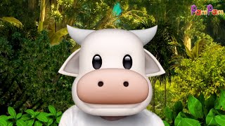 What Do Cows Eat   Learn Animals  PamPam Family Nursery Rhymes amp Kids Songs [upl. by Nagle359]