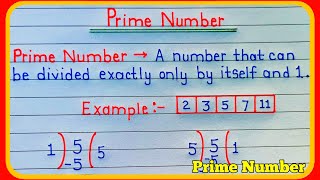 What is prime number  Definition of prime number  prime number  prime number Kise Kahate Hain [upl. by Avirt212]