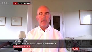 Brian Dow Deputy CEO Rethink Mental Illness Mental Health UK On BBC Breakfast 12082024 [upl. by Herculie772]