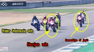 Pertarungan sengit para rider indonesia  RACE 2 ArrcAp250 2024 [upl. by Calmas]