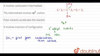 In the solvolysis of 3methyl3bromohexane which of the following statements is not correct [upl. by Ahsinert]