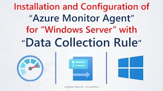 Azure Monitor  Deploy Azure Monitor Agent on Windows Servers  Data Collection Rule  Tutorial [upl. by Jorgenson]