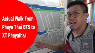 Actual Walk From Phaya Thai BTS To XT Phayathai  investbangkokproperty [upl. by Tamaru404]