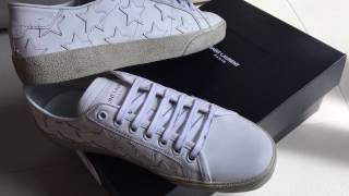 Saint Laurent sneakers with stars Saint Laurent sneakers con estrellas [upl. by Elrae374]