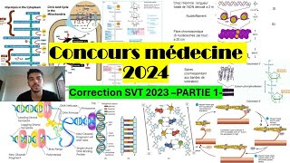 SVT médecine 2023 correction détaillée partie 1  تصحيح مباراة ولوج كلية الطب [upl. by Ayaros]