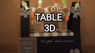 Une carte TABLE 3D simple et originale [upl. by Starlene565]