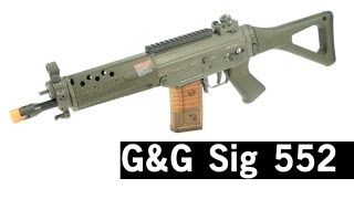 Airsoft GI  GampG Sig 552 Airsoft Gun Review with Bob the Axe Man [upl. by Rotceh]