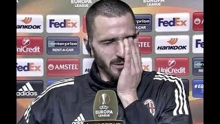 BONUCCI PIANGE PER ASTORI DURANTE LINTERVISTA MILAN ARSENAL 0 2 [upl. by Atir]