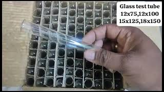 Glass Test Tube Borosilicate Glass 12x7512x10015x12518x150 [upl. by Hnacogn774]