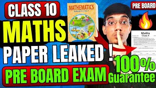 Maths Paper Leaked Preboard Class 10 🤯  Original video 🔴 [upl. by Ajnos]