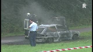 Beelden van de uitgebrande auto waarbij Caroline van Toledo in 2005 om het leven kwam [upl. by Fougere]