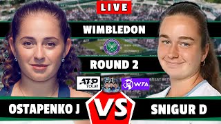 🔴LIVE J Ostapenko vs D Snigur• Wimbledon 2024 round2 Ostapenko Snigur tennis wta atp [upl. by Canice]