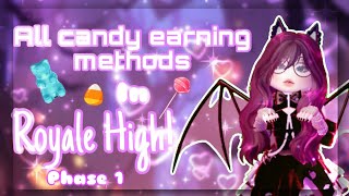 🦇 ALL Candy earning methods So Far 🍬  Royale High  PastelStrawberryx [upl. by Suravaj634]