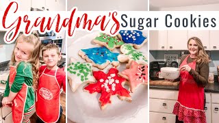 GRANDMAS SUGAR COOKIES  CHRISTMAS CUT OUT COOKIES  COOKIE COLLAB [upl. by Eisdnil]