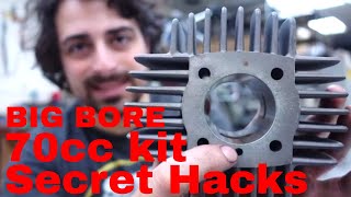 BIG BORE kit installed secrets revealed  Second Stroke Mopeds [upl. by Casilde657]