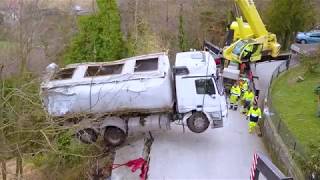 Recupero camion con idrogru  video con drone [upl. by Immat923]