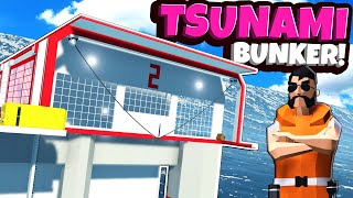 Surviving A Tsunami in a Secret Bunker in Stormworks Multiplayer [upl. by Tterag979]