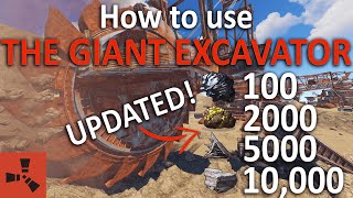 How to use The GIANT EXCAVATOR in Rust HQM Sulfur Metal Stone  Rust Guide UPDATED 2021 [upl. by Keavy]