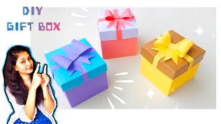 🎁How To Make Gift Box  DIY Paper Gift Box 🎁 [upl. by Keavy]