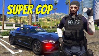 Super Cop Stops Crime In GTA 5 RP [upl. by Weed]