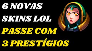 3 Skins Prestígio por Emblemas do Passe  6 Novas Skins e Data do Festival Lunar  League of Legends [upl. by Eiser422]