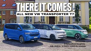 Introducing Next Gen VW Transporter T72024 Powered By 3turbodieselPhev amp EV Technology [upl. by Aerdma]