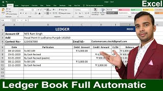 how to create customer and party ledger in excel Fully Automatic [upl. by Etteluap772]