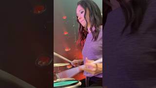 Emmanuelle Caplette is practicing between change over until her drum tech is messing with her 😂🥁🎥 [upl. by Nere]