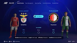 Benfica vs Feyenoord⚽Champions League  2024 2025⚽My Predictions⚽Subscribe please✌️🙏 [upl. by Shaefer]