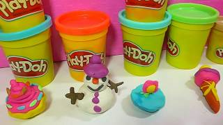 Haciendo figuras con plastilina play doh  Creaciones de plastilina play doh en español [upl. by Ntsyrk]