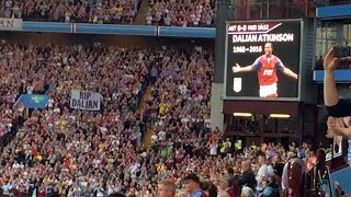 Aston Villa Pay Tribute To Dalian Atkinson With Umbrellas amp Minutes Applause [upl. by Revorg567]