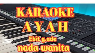 Karaoke AYAHebit gade nada wanita cover hali taek [upl. by Enaz]