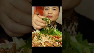 Thai noodles salad with chicken feet asmr mukbang thaifood [upl. by Botsford]