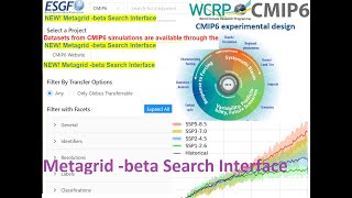 NEW Metagrid beta Search Interface for CMIP6 data [upl. by Acsecnarf]