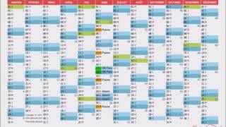 Personnaliser le calendrier annuel 2017 Calenweb avec jours fériés [upl. by Ashelman]