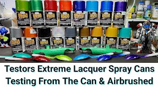 Testors Extreme Lacquer Spray Cans  Testing From The Can amp Airbrushed [upl. by Allister117]