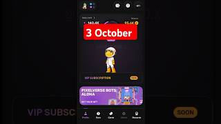 Pixel Tap Pixelverse Daily Combo 3 October pixeltap dailycombo airdrop pixelverse [upl. by Courtnay]