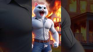 Kitten set house fire 🔥😱 cat cute cartoon funny [upl. by Liuqnoj38]