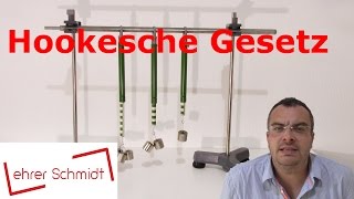 Hookesche Gesetz mit Versuch  Mechanik  Physik  Lehrerschmidt [upl. by Fuld623]