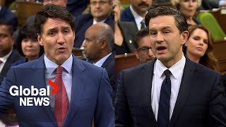 Poilievre claims Trudeau “silenced” half of Liberal quotdissidentsquot in caucus confrontation [upl. by Nanek]