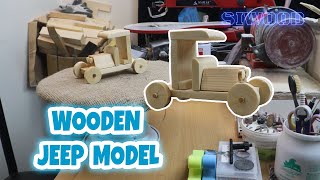 Handcrafted Wooden Jeep Model  Creative Woodworking in the Workshop [upl. by Laval838]