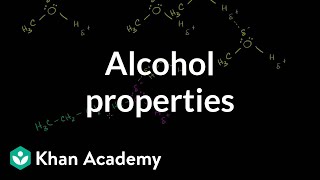 Alcohol properties  Alcohols ethers epoxides sulfides  Organic chemistry  Khan Academy [upl. by Nevetse]