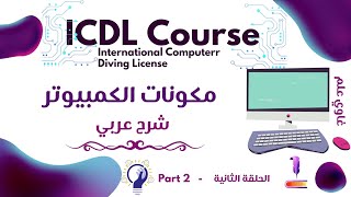 كورس ICDL كامل مجاناً  مكونات الكمبيوتر  الحلقة الثانية  غاوي علم [upl. by Enytsirk]