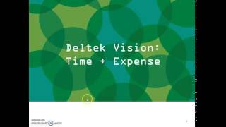 Deltek Vision Time and Expense Instruction [upl. by Maidel449]