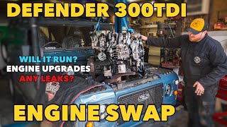 Defender Engine Swap  Land Rover 300tdi [upl. by Nnaitsirk]