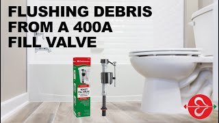 How to Fix Toilet Running Continuously or Making Hissing Sound Flushing Debris from 400A Fill Valve [upl. by Power90]