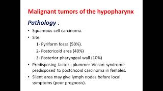 Diseases of hypopharynx [upl. by Salesin]