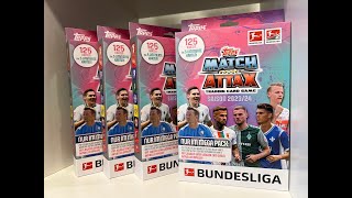 AUF DER JAGD NACH AUTOGRAMM UND RELIC KARTEN IN 4 MEGA PACKS Match Attax Bundesliga 2324 [upl. by Edgard]