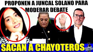 MIERCOLES DURANTE MAÑANERA PROPONEN A JUNCAL MODERADORA DEBATE PRESIDENCIAL ¡CHAYOTEROS FURICOS [upl. by Fontes]